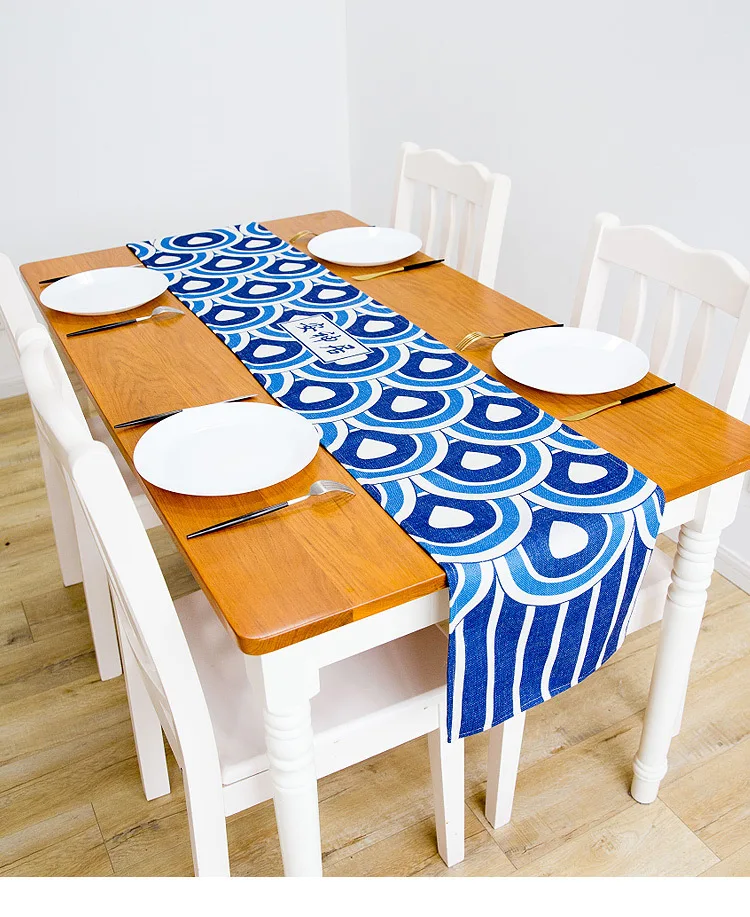 Simple Japanese Wave Pattern Table Runner Modern Furniture Cotton Fabric Table Cloth Home Decoration
Simple Japanese Wave Pattern Table Runner Modern Furniture Cotton Fabric Table Cloth Home Decoration