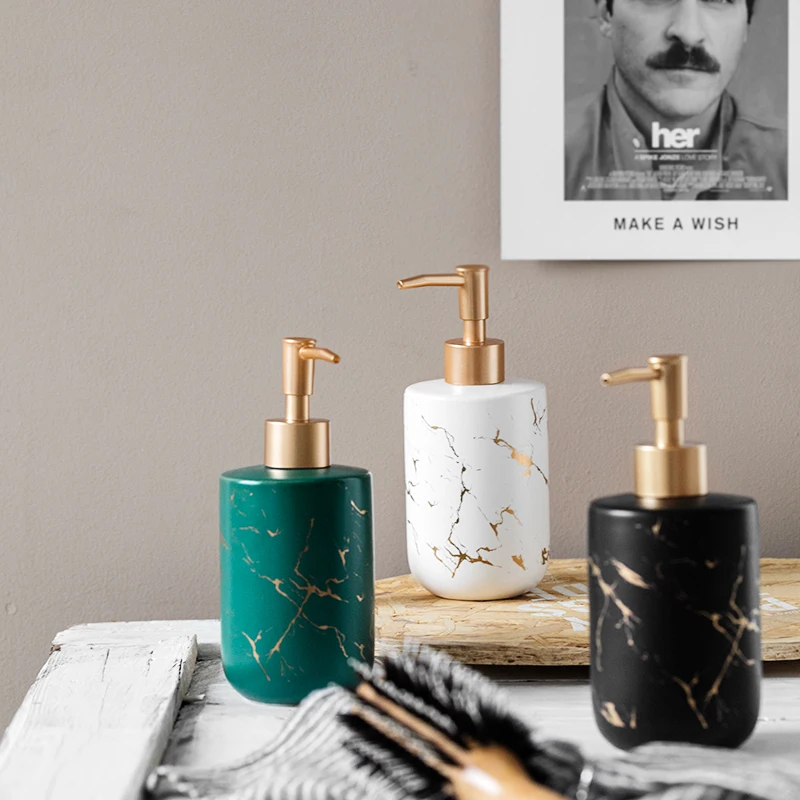 Nordic Bathroom Accessories Imitation Marble Stripe Ceramic Hand Sanitizer Bottle Lotion Dispenser dispensador de jabon
Nordic Bathroom Accessories Imitation Marble Stripe Ceramic Hand Sanitizer Bottle Lotion Dispenser dispensador de jabon