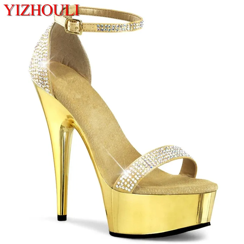 Pole-dancing 15CM women's super-high heels sandals, sequined vamp electroplated heels, model stage performance shoes
Pole-dancing 15CM women's super-high heels sandals, sequined vamp electroplated heels, model stage performance shoes