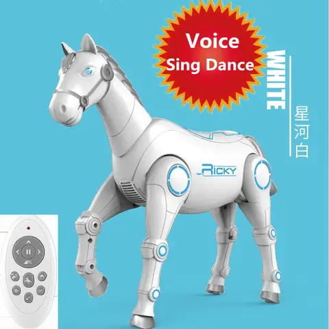 intelligent Mechanical Horse RC Animal Horse Simulative Singing Dance Voice Control RC Robot Horse Prank Joke Kids Pet Gifts