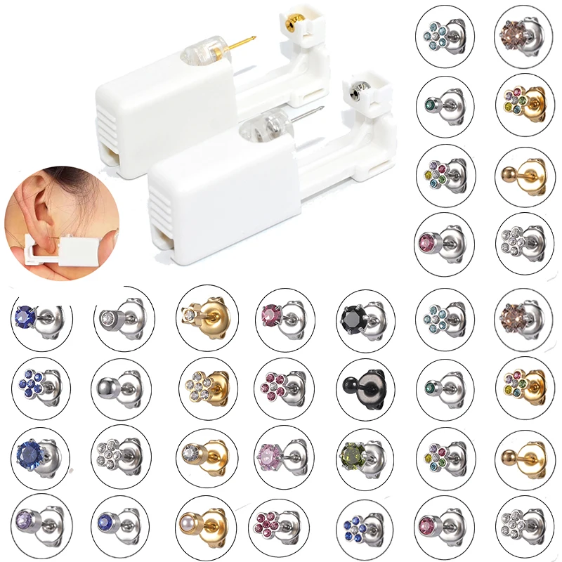 ZS Sterlised Disposable Safety Ear Piercing Device Machine Tools Cartilage Tragus Helix Gun NO PAIN Piercer Device Tool Machine
ZS Sterlised Disposable Safety Ear Piercing Device Machine Tools Cartilage Tragus Helix Gun NO PAIN Piercer Device Tool Machine