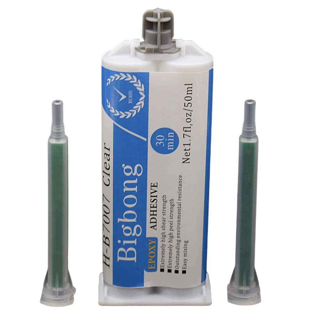 Epoxy Resin Adhesive Caulk Glue 50ml 1:1 AB Structure Adhesives with 2pcs Mixing Nozzle Set for Metal Ceramic Wood Glass Bonding
Epoxy Resin Adhesive Caulk Glue 50ml 1:1 AB Structure Adhesives with 2pcs Mixing Nozzle Set for Metal Ceramic Wood Glass Bonding