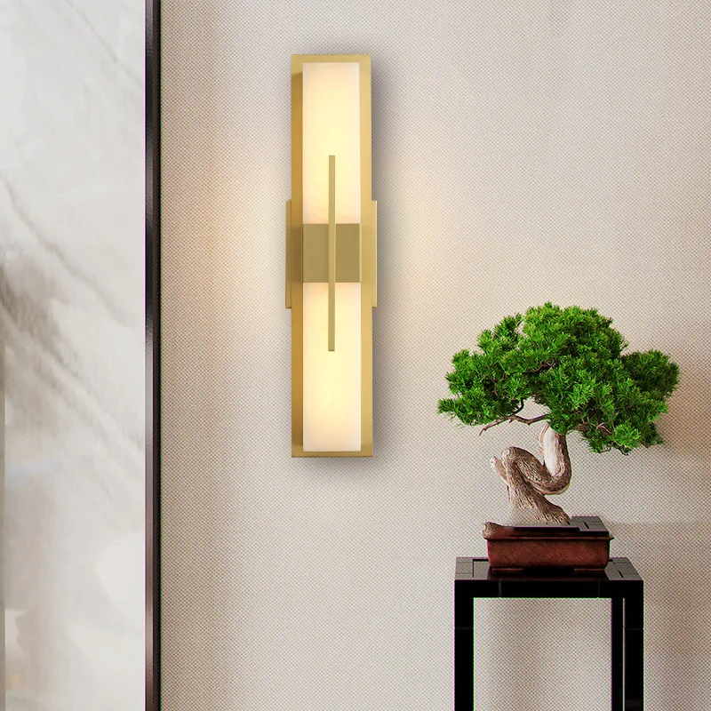 Copper Chinese LED Wall Lamp Marble Hotel Guest Room Luxury Lighting Living Room Background Bedroom Bedside Lamp Villa Aisle
Copper Chinese LED Wall Lamp Marble Hotel Guest Room Luxury Lighting Living Room Background Bedroom Bedside Lamp Villa Aisle