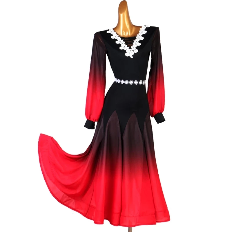 Waltz Ballroom Competition Dress Dance Performance Stage Costume Evening Party Gowns Wedding Guest Clothes Gradient Long Sleeves
Waltz Ballroom Competition Dress Dance Performance Stage Costume Evening Party Gowns Wedding Guest Clothes Gradient Long Sleeves