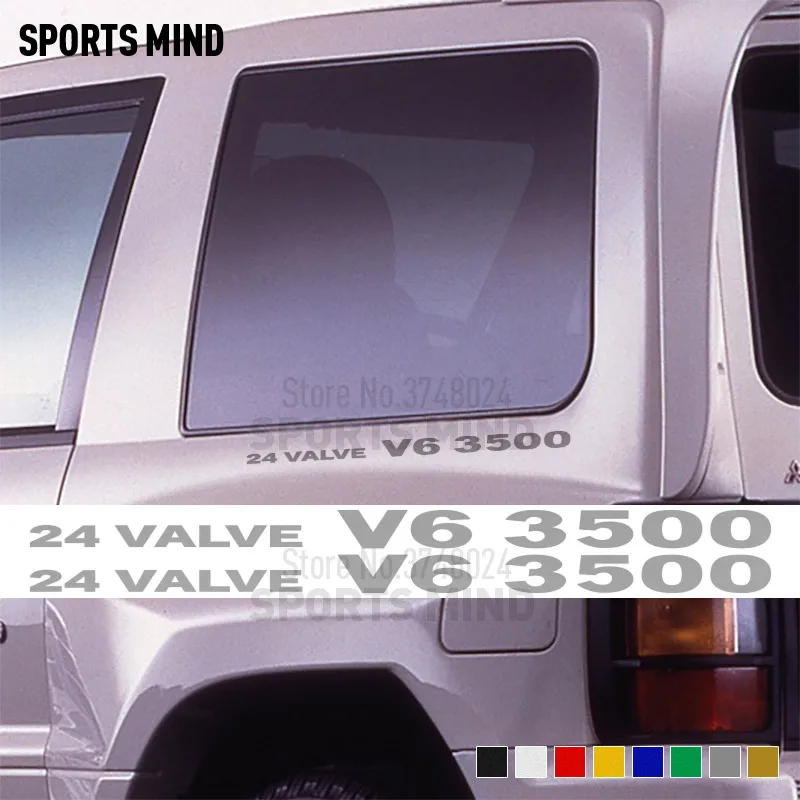 2 X 24 Valve V6 3500 Vinyl Car Styling For Mitsubishi Pajero / Delica Shogun Montero MK2 V20 Accessories Stickers Decals
2 X 24 Valve V6 3500 Vinyl Car Styling For Mitsubishi Pajero / Delica Shogun Montero MK2 V20 Accessories Stickers Decals