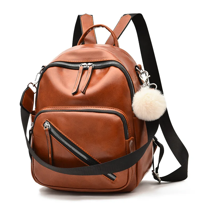 Backpack women's 2022 autumn and winter models women's oil leather backpack large-capacity retro schoolbag
Backpack women's 2022 autumn and winter models women's oil leather backpack large-capacity retro schoolbag