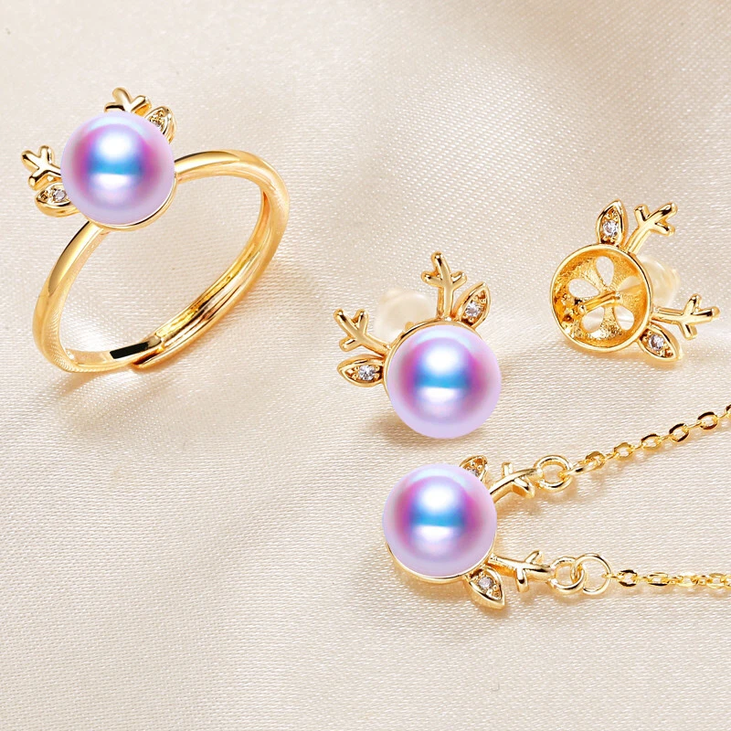 Deer Necklace Ring and Earrings Jewelry Set Base Mountings Settings Findings Jewelry Settings Parts for Pearls Beads Stones
Deer Necklace Ring and Earrings Jewelry Set Base Mountings Settings Findings Jewelry Settings Parts for Pearls Beads Stones