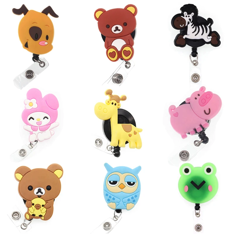 20pcs/lot Fashion Interchangeable Cartoon PVC Badge Reel Kid Student Retractable Badge Reel Holder with Clips
20pcs/lot Fashion Interchangeable Cartoon PVC Badge Reel Kid Student Retractable Badge Reel Holder with Clips