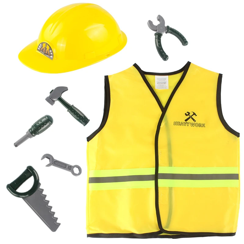 Cosplay Children's Repair Tool Set Toy Engineering Architect Cosplay Heavy Worker 2022 Funny Worker Costume Set
Cosplay Children's Repair Tool Set Toy Engineering Architect Cosplay Heavy Worker 2022 Funny Worker Costume Set