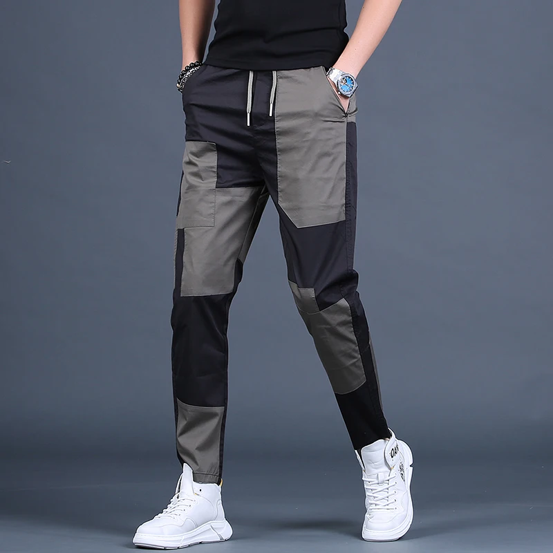 Summer Men Baggy Casual Pants Black Green Patchwork Loose Elastic Waist Trousers
Summer Men Baggy Casual Pants Black Green Patchwork Loose Elastic Waist Trousers