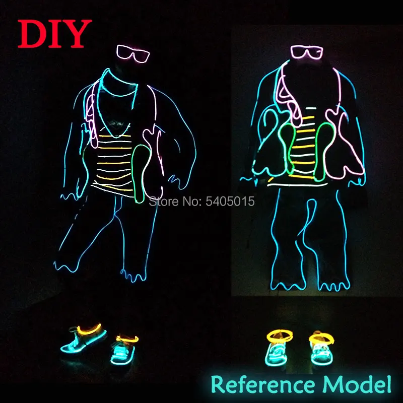 1piece EL Wire Suits New Neon Light Up Explorer Costume Glow Cosplay Supplies Dance Holiday DIY Decoration Luminous Led Strip
1piece EL Wire Suits New Neon Light Up Explorer Costume Glow Cosplay Supplies Dance Holiday DIY Decoration Luminous Led Strip
