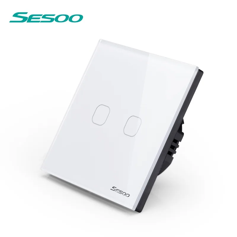SESOO EU Standard Touch Switch Only,2 Gang 1 Way,Crystal Glass Switch Panel,Single FireWire Touch Sensing Wall Switch
SESOO EU Standard Touch Switch Only,2 Gang 1 Way,Crystal Glass Switch Panel,Single FireWire Touch Sensing Wall Switch