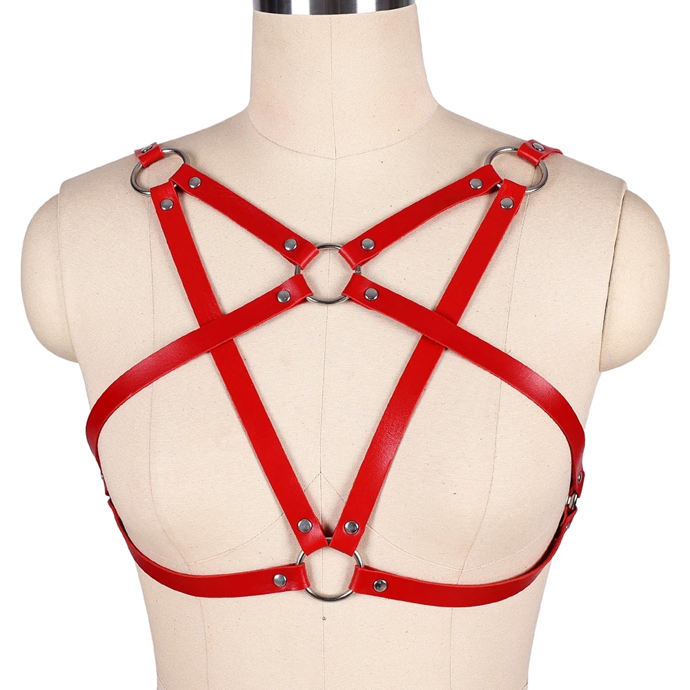 Leather Goth Hollow Out Sexy Lingerie Body Festival Rave Wear Women Harness Punk Chest Cupless Harness Bra Breast Bondage Belt
Leather Goth Hollow Out Sexy Lingerie Body Festival Rave Wear Women Harness Punk Chest Cupless Harness Bra Breast Bondage Belt