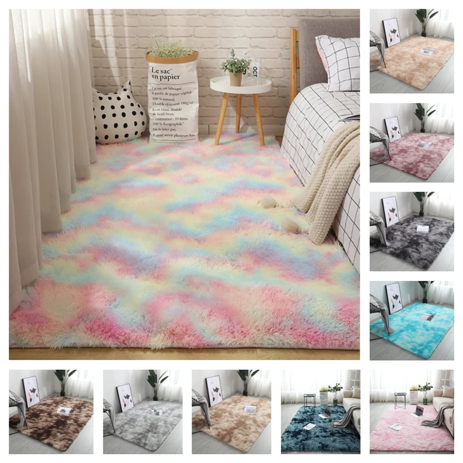New Rainbow Colors Carpets Tie Dyeing Plush Soft Carpet For Bedroom Living Room Anti-slip Floor Mats Kids Room Carpet Rugs
New Rainbow Colors Carpets Tie Dyeing Plush Soft Carpet For Bedroom Living Room Anti-slip Floor Mats Kids Room Carpet Rugs
