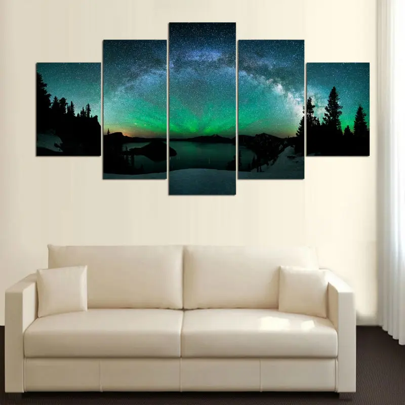 5 Panel Tarburst Over Aurora Boreal Posters HD Canvas Wall Art Pictures Decoration Living Room Accessories Home Decor Paintings
5 Panel Tarburst Over Aurora Boreal Posters HD Canvas Wall Art Pictures Decoration Living Room Accessories Home Decor Paintings