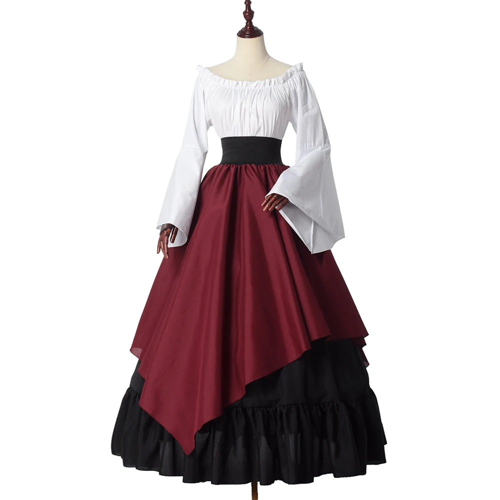 Renaissance Dress Women Pirate Cosplay Vintage Medieval Retro Victorian Skirt Gown Halloween Costumes
Renaissance Dress Women Pirate Cosplay Vintage Medieval Retro Victorian Skirt Gown Halloween Costumes