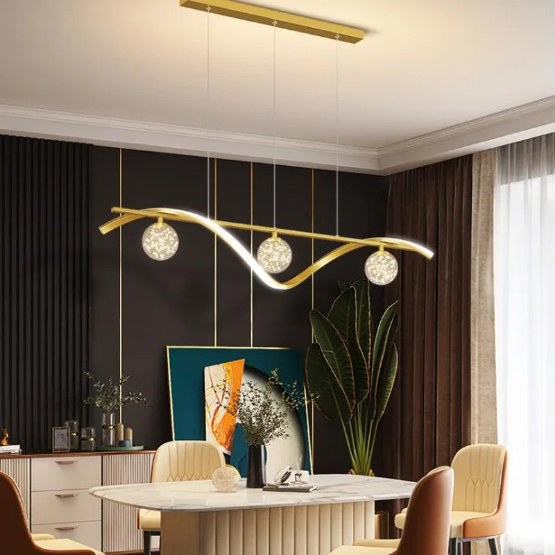 Nordic Restaurant Starry Chandelier Creative Romantic Bar Dining Room Lamp Modern Luxury Simple Long Strip Dining Table LED Lamp
Nordic Restaurant Starry Chandelier Creative Romantic Bar Dining Room Lamp Modern Luxury Simple Long Strip Dining Table LED Lamp