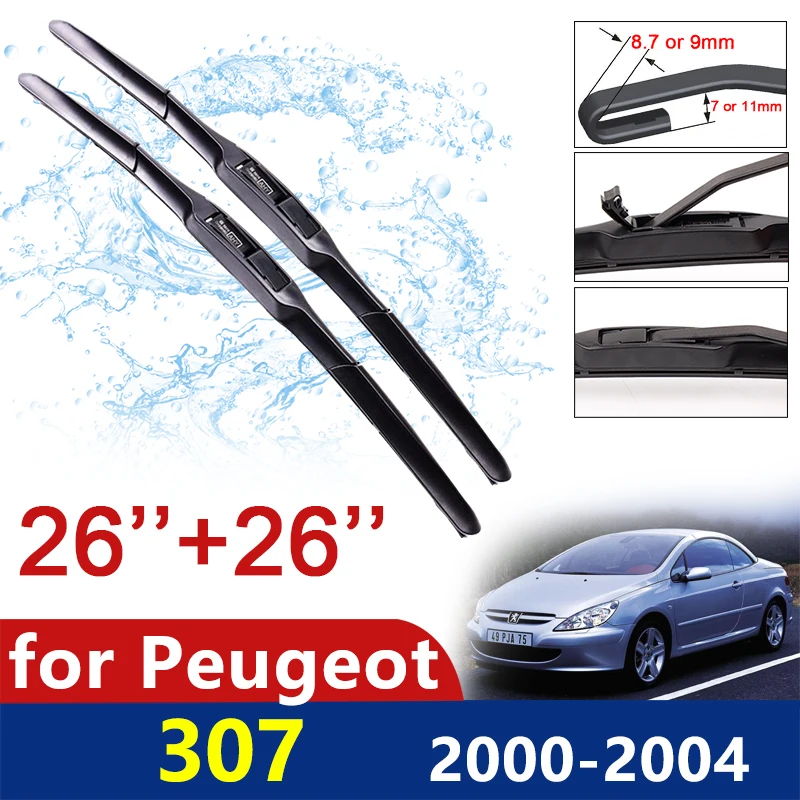 Car Wiper Blades for Peugeot 307 307SW 307CC hatchback sedan 2000 2001 2002 2003 2004 Cutter Windscreen Wipers Car Accessories
Car Wiper Blades for Peugeot 307 307SW 307CC hatchback sedan 2000 2001 2002 2003 2004 Cutter Windscreen Wipers Car Accessories