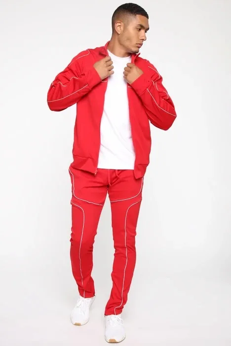 Men's Sportswear Suit Full-body reflective strip Fitness Casual custom logo Outwear Training Clothes Tracksuit Men Sets
Men's Sportswear Suit Full-body reflective strip Fitness Casual custom logo Outwear Training Clothes Tracksuit Men Sets