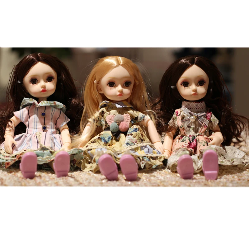 Free shipping 30cm BJD 1/6 Super Cute Glass Eyes Doll Joints Moveable Dress Up Doll Child Girl Toy Birthday Gift High Quality
Free shipping 30cm BJD 1/6 Super Cute Glass Eyes Doll Joints Moveable Dress Up Doll Child Girl Toy Birthday Gift High Quality