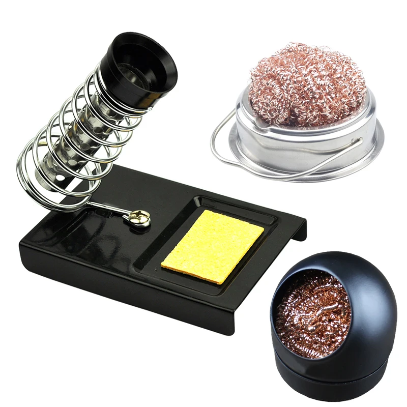 Metal Electric Soldering Iron Station Holder with Welding Wire Ball Tip Solder Cleaner Sponge Tool Kit
Metal Electric Soldering Iron Station Holder with Welding Wire Ball Tip Solder Cleaner Sponge Tool Kit