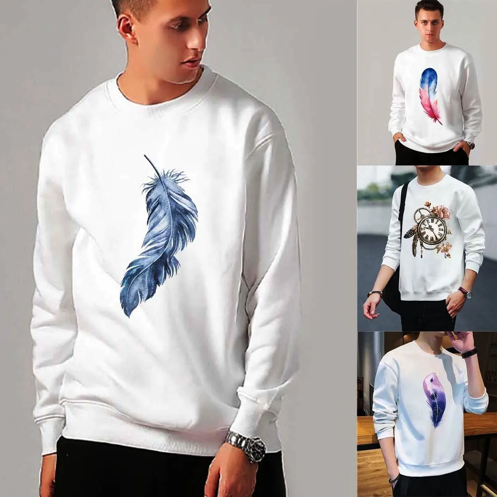 Men's Hoodie Fashion O-neck Long Sleeve Feather Pattern Print Youth Harajuku Sports Pullover Boys Sweatshirt Hoodies
Men's Hoodie Fashion O-neck Long Sleeve Feather Pattern Print Youth Harajuku Sports Pullover Boys Sweatshirt Hoodies