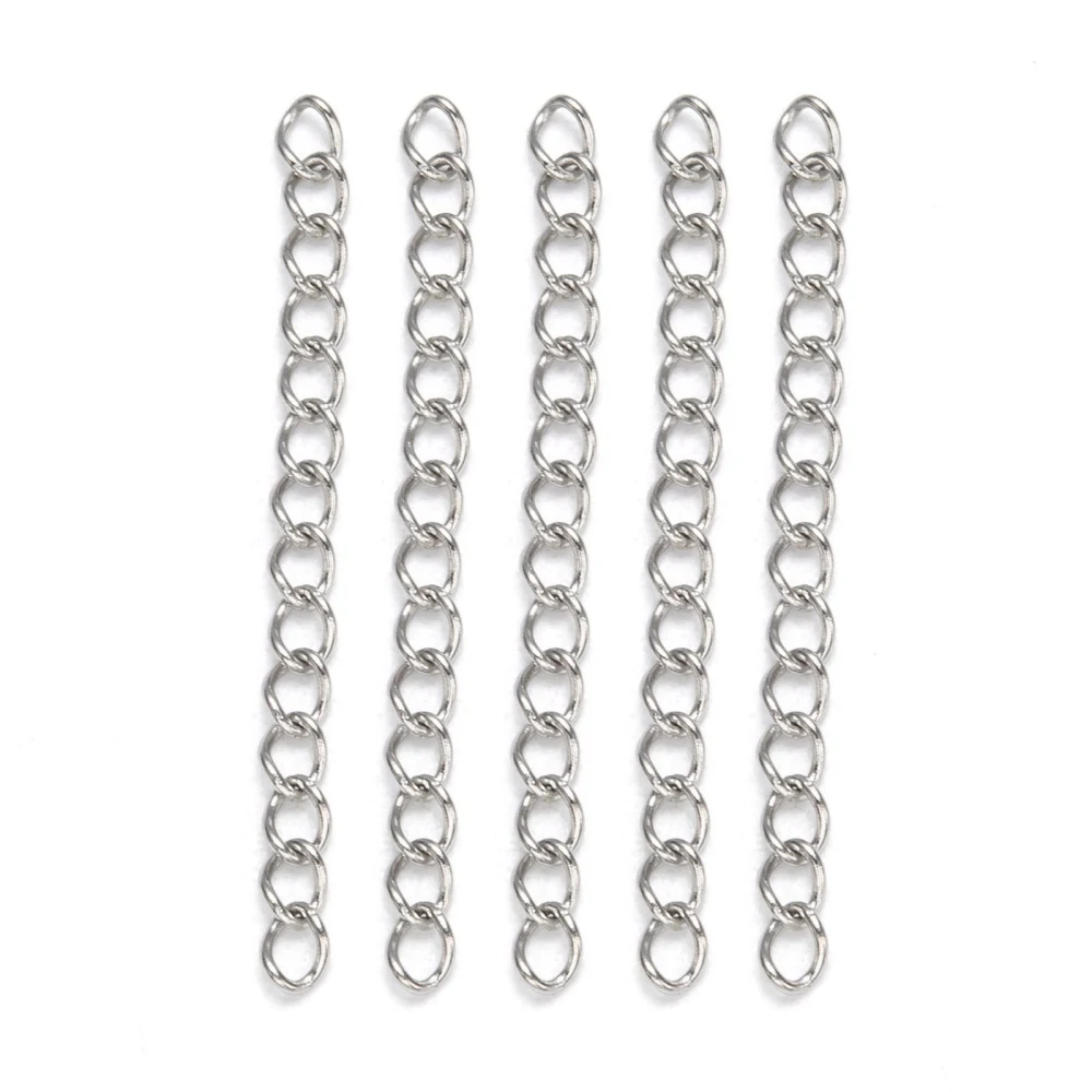 200 Strands 304 Stainless Steel End Chain Twisted Chain Extension Terminators Connectors for Jewelry Making 40x3mm
200 Strands 304 Stainless Steel End Chain Twisted Chain Extension Terminators Connectors for Jewelry Making 40x3mm
