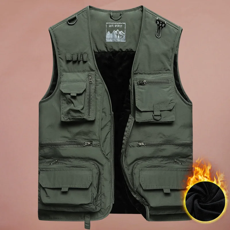 Multi Pocket Tooling Plush Warm Vest Men's Autumn And Winter Outdoor Quick Dry Mountaineering And Fishing Photography Loose Vest
Multi Pocket Tooling Plush Warm Vest Men's Autumn And Winter Outdoor Quick Dry Mountaineering And Fishing Photography Loose Vest
