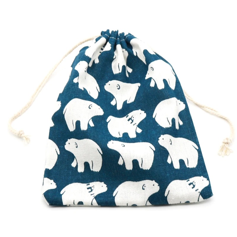10x14cm Bear Pattern Drawstring Cotton Jute Bag Wholesale 100pcs Christmas Gift Storage Various Jewelry Charms Packaging Bags
10x14cm Bear Pattern Drawstring Cotton Jute Bag Wholesale 100pcs Christmas Gift Storage Various Jewelry Charms Packaging Bags