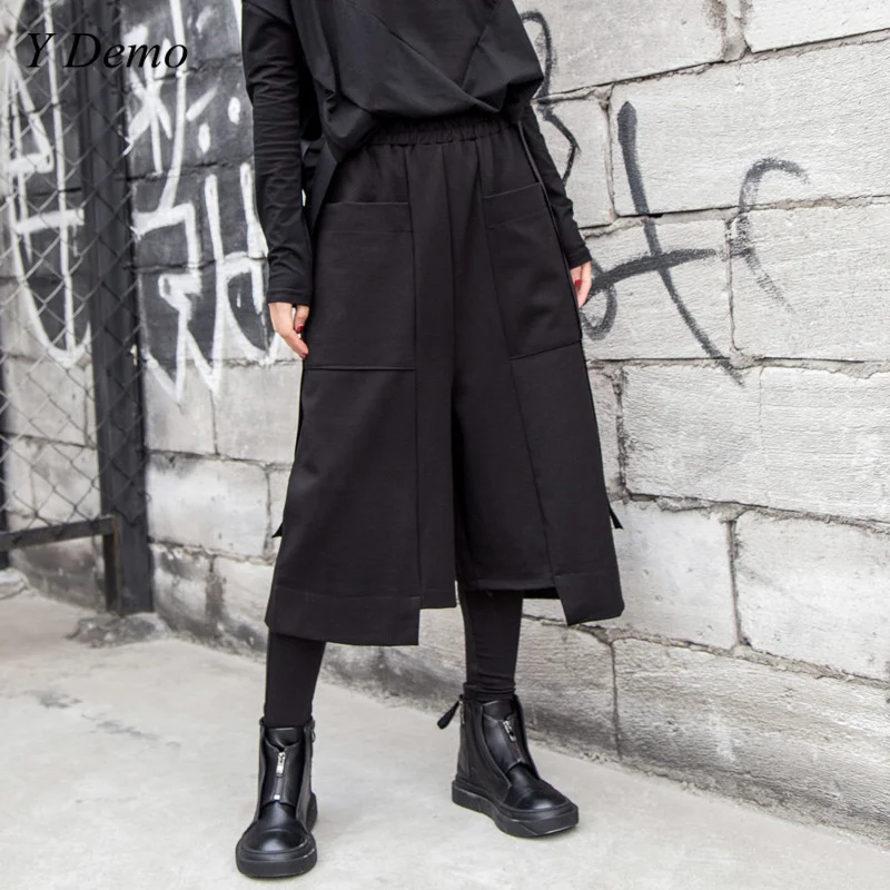 Streetwear Women Spring Pocket Wide Leg Pants Casual Elastic Waist Loose Calf -length Pants 1010
Streetwear Women Spring Pocket Wide Leg Pants Casual Elastic Waist Loose Calf -length Pants 1010