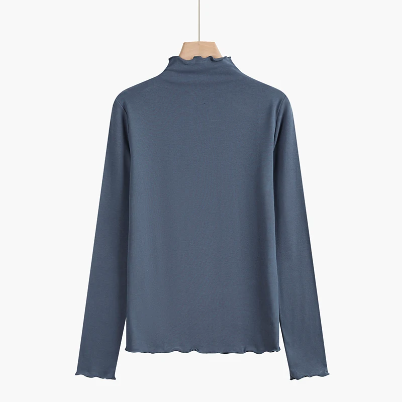 Modal Long sleeve Solid color T-shirt women Tops spring autumn Elegant Bottoming Tops Women
Modal Long sleeve Solid color T-shirt women Tops spring autumn Elegant Bottoming Tops Women