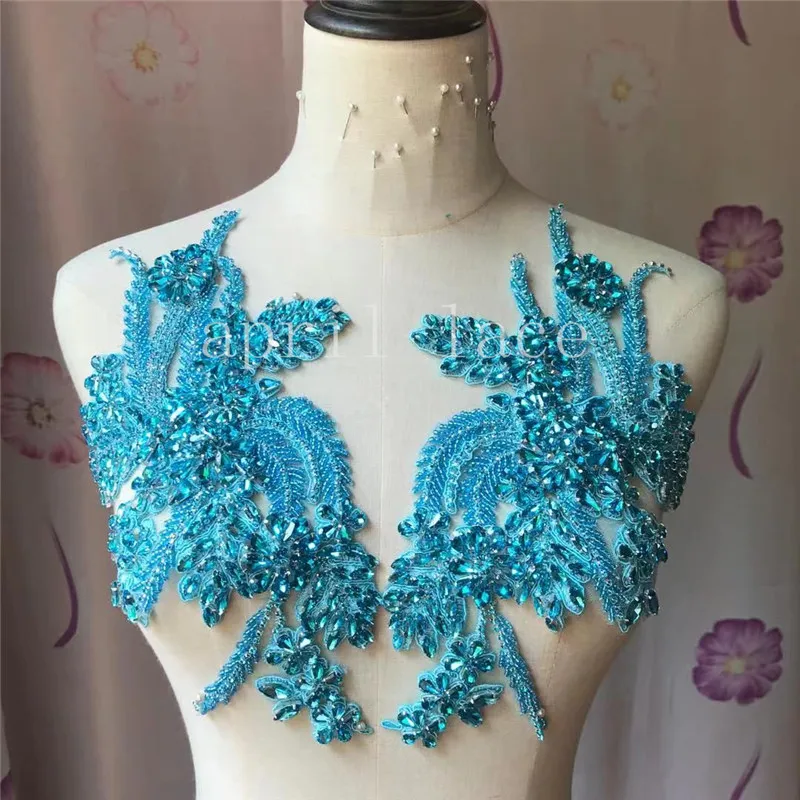 Lady elegant Princess Mia085# Blue Color Hand Made Stone Beads Tulle Accessory For Saw Wedding Bridal Dress/ Fashion Designer
Lady elegant Princess Mia085# Blue Color Hand Made Stone Beads Tulle Accessory For Saw Wedding Bridal Dress/ Fashion Designer