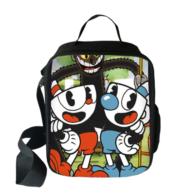 Hot Game Cuphead Mugman Cooler Lunch Bag Cartoon Girls Portable Thermal Food Picnic Bags for School Kids Boys Lunch Box Tote
Hot Game Cuphead Mugman Cooler Lunch Bag Cartoon Girls Portable Thermal Food Picnic Bags for School Kids Boys Lunch Box Tote