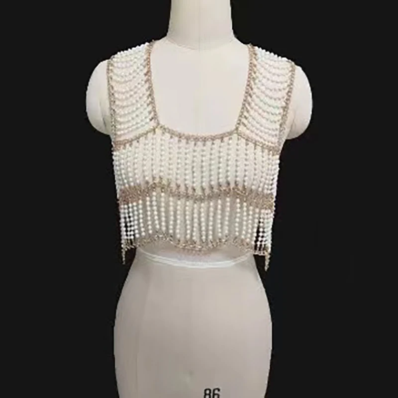 Fashion White Pearl Shawl Large Necklace Body Chain Women Sexy Wedding Accessories Jewelry Handmade Brand Design Shoulder Chain
Fashion White Pearl Shawl Large Necklace Body Chain Women Sexy Wedding Accessories Jewelry Handmade Brand Design Shoulder Chain