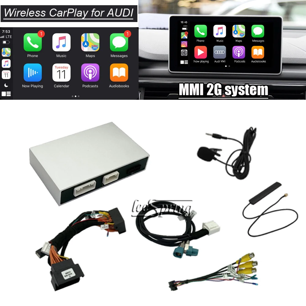 Wireless CarPlay Android Box for Audi MMI 2G System CarPlay allows you to use iPhone functions safely while driving
Wireless CarPlay Android Box for Audi MMI 2G System CarPlay allows you to use iPhone functions safely while driving