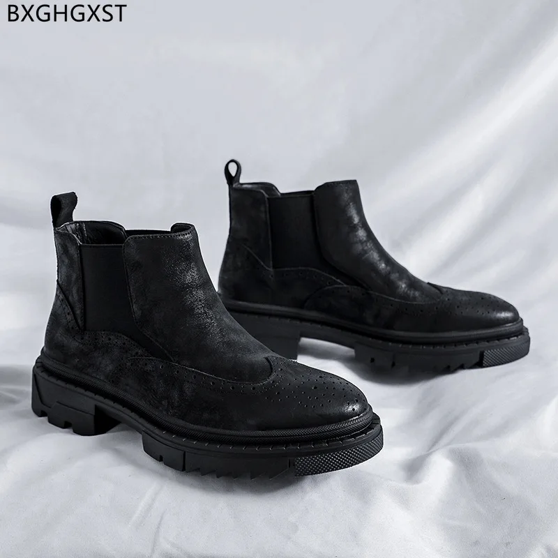 Black Chelsea for Men Male Leather Casual Shoes Men Ankle Boots Men Winter Boots Man Luxury Designer Shoes for Man 2024 Zapatos
Black Chelsea for Men Male Leather Casual Shoes Men Ankle Boots Men Winter Boots Man Luxury Designer Shoes for Man 2024 Zapatos