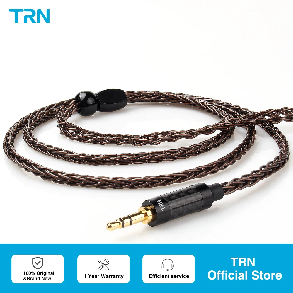 TRN T4 8 Core OCC Single Crystal Copper /3.5MM With MMCX/2PIN Connector Upgraded Earphones Cable For TRN ST7
TRN T4 8 Core OCC Single Crystal Copper /3.5MM With MMCX/2PIN Connector Upgraded Earphones Cable For TRN ST7