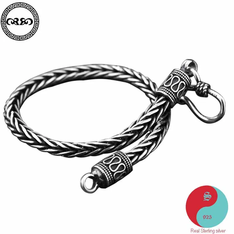 Ethnic Real Pure 925 Sterling Silver Bracelet Men Retro nord viking hemp rope bracelet women Luck Bracelet Fine Jewelry
Ethnic Real Pure 925 Sterling Silver Bracelet Men Retro nord viking hemp rope bracelet women Luck Bracelet Fine Jewelry