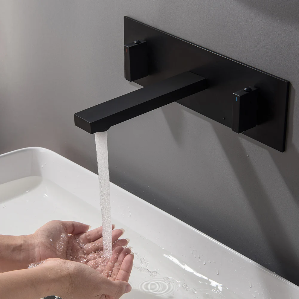 SKOWLL Bathroom Sink Wall Mount Faucet Lavatory Mixer Tap Two Handle Vanity Sink Faucet 3 Hole Wash Basin Faucet SK-06104
SKOWLL Bathroom Sink Wall Mount Faucet Lavatory Mixer Tap Two Handle Vanity Sink Faucet 3 Hole Wash Basin Faucet SK-06104
