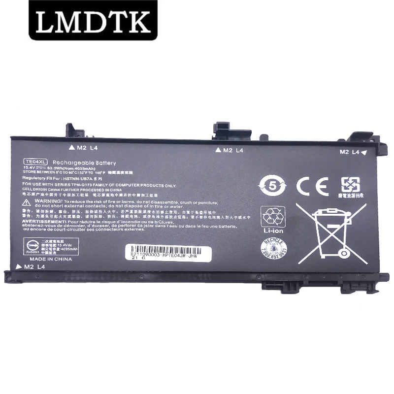 LMDTK Новый TE04XL Аккумулятор для ноутбука HP OMEN 15-AX200 15- AX218TX 15-AX210TX 15-AX235NF 15-AX202N 15-BC200 905175-2C1
LMDTK Новый TE04XL Аккумулятор для ноутбука HP OMEN 15-AX200 15- AX218TX 15-AX210TX 15-AX235NF 15-AX202N 15-BC200 905175-2C1