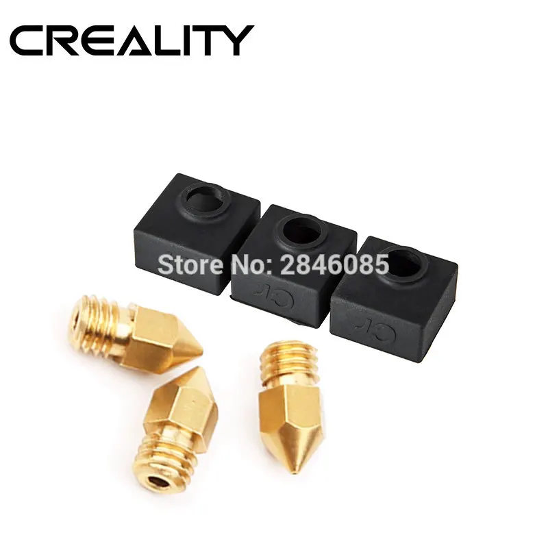 3pcs 0.4MM Nozzle M6 Extruder Print Head+3Pcs MK7/MK8 Heater Block Silicone Cover for CREALITY Ender-3 CR-10 3D Printer Parts
3pcs 0.4MM Nozzle M6 Extruder Print Head+3Pcs MK7/MK8 Heater Block Silicone Cover for CREALITY Ender-3 CR-10 3D Printer Parts