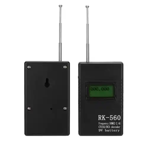 RK560 50MHz-2.4GHz Frequency Counter Meter Portable Handheld Test Radio Meter CTCSS/DCS Decoder for Two-Way Radio Walkie Talkie
