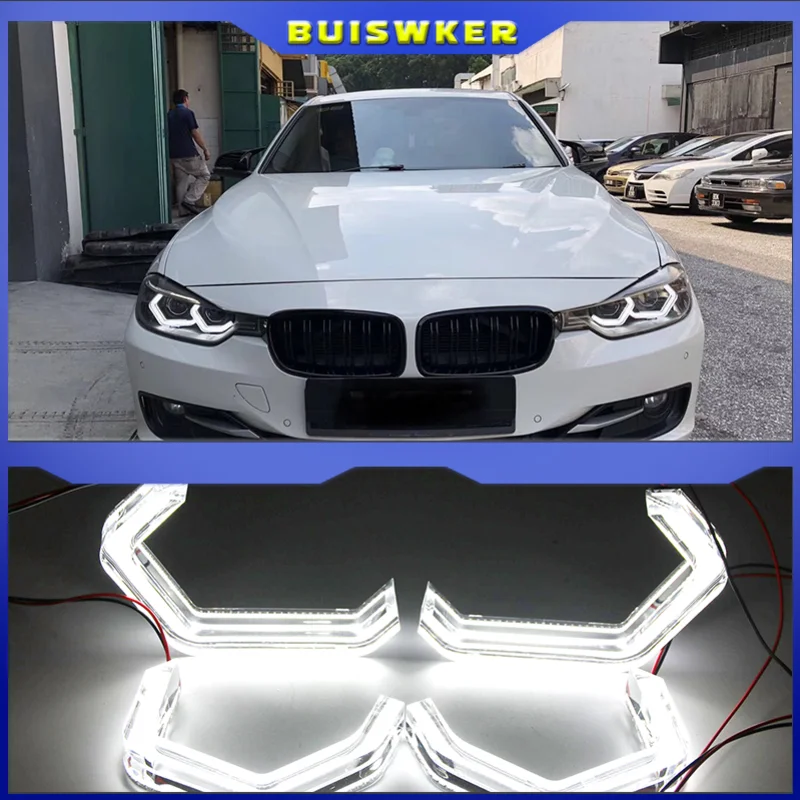 LED Angel Eyes M4 Style Iconic For BMW 2 3 4 Series F30 F31 F32 F34 E90 E60 F10 F80 F82 F83 Xenon/Halogen Lens Headlight DTM DRL
LED Angel Eyes M4 Style Iconic For BMW 2 3 4 Series F30 F31 F32 F34 E90 E60 F10 F80 F82 F83 Xenon/Halogen Lens Headlight DTM DRL