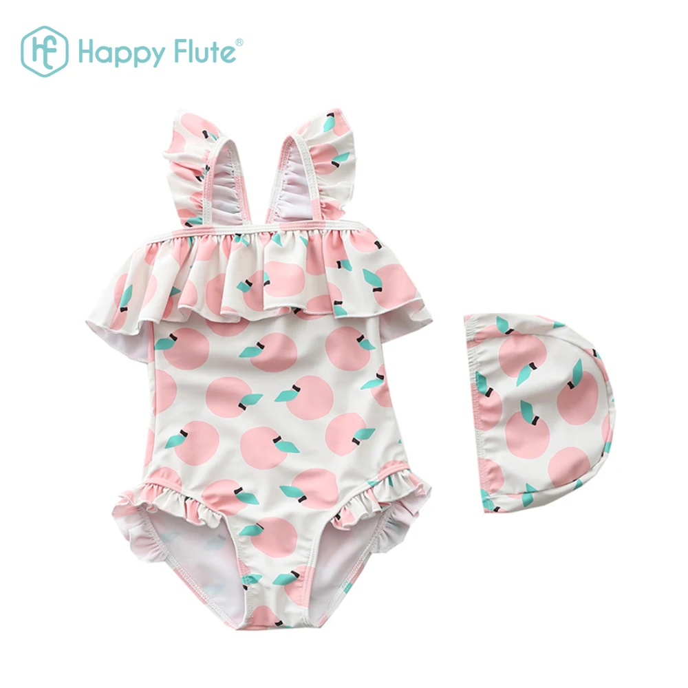 Happyflute Lace Style Peach Print Swimsuit With Hat Baby Girl's INS Polyester Princess Swim Dress
Happyflute Lace Style Peach Print Swimsuit With Hat Baby Girl's INS Polyester Princess Swim Dress