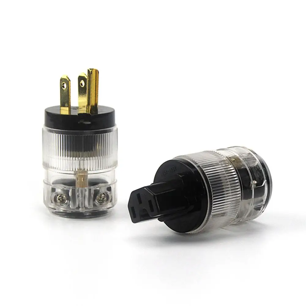 Hifi US Clear Rhodium Plated Copper Male Plug Hifi Power Connector Plug Jack Socket Audio Power Socket American
Hifi US Clear Rhodium Plated Copper Male Plug Hifi Power Connector Plug Jack Socket Audio Power Socket American