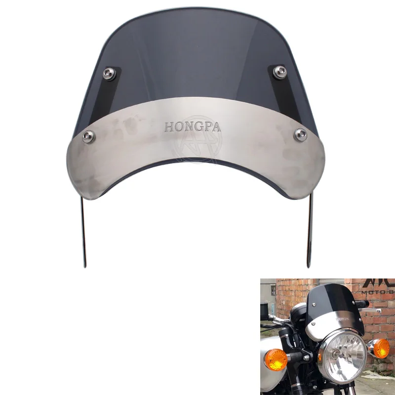 Smoke ABS+Chrome Aluminum Motorocycle Windshield Wind Deflector Windscreen Universal for Harley Honda Yamaha
Smoke ABS+Chrome Aluminum Motorocycle Windshield Wind Deflector Windscreen Universal for Harley Honda Yamaha