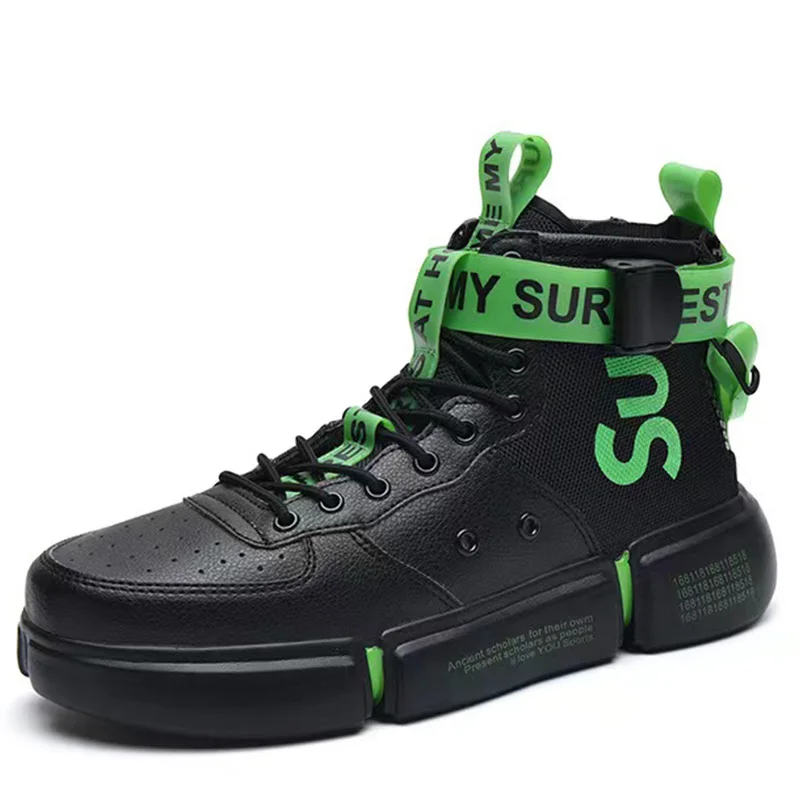 Men's Skateboarding Shoes High-Top Thick Sole Boots Male White Casual Sports Street Flats Footwear Autumn 2021 New Men Sneakers
Men's Skateboarding Shoes High-Top Thick Sole Boots Male White Casual Sports Street Flats Footwear Autumn 2021 New Men Sneakers