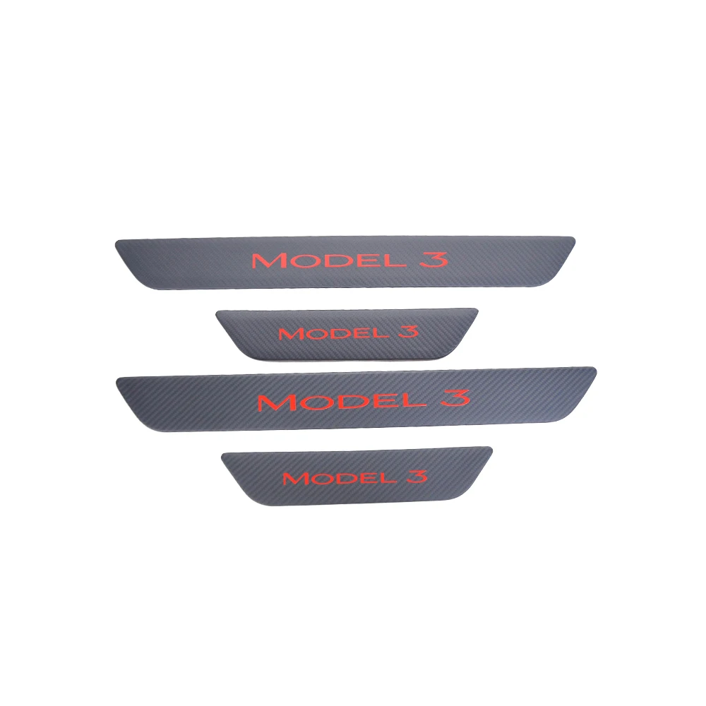 Model 3 Carbon Interior Kits Door Sill Scuff Plate Car Side Step Panel with Red Logo Fit For Tesla Model 3 2019+
Model 3 Carbon Interior Kits Door Sill Scuff Plate Car Side Step Panel with Red Logo Fit For Tesla Model 3 2019+