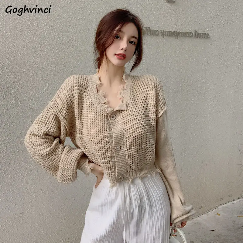 Cardigan Women Solid Frayed Elegant Tender V-neck Ladies Autumn Knitting Korean Style All-match Fashion Sweaters Retro Cropped
Cardigan Women Solid Frayed Elegant Tender V-neck Ladies Autumn Knitting Korean Style All-match Fashion Sweaters Retro Cropped