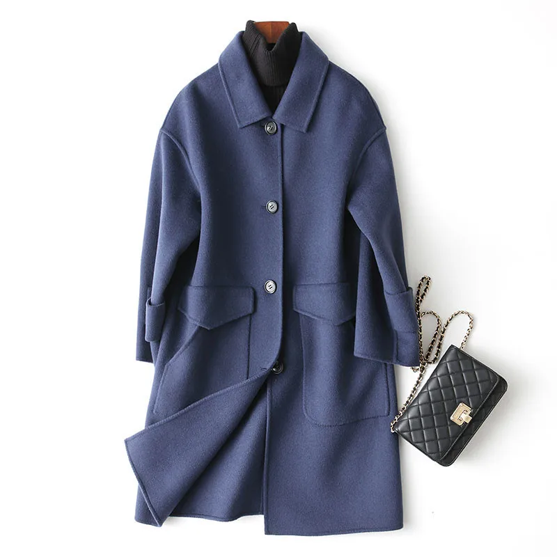 4040 Casual Wool Coat Women Spring Solid Wool Female Jacket abrigos Medium Length Woman Coats manteau femme 38539 YQ3403
4040 Casual Wool Coat Women Spring Solid Wool Female Jacket abrigos Medium Length Woman Coats manteau femme 38539 YQ3403